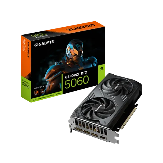 Gigabyte GeForce RTX 5060 WINDFORCE MAX OC 8GB Graphics Card Black