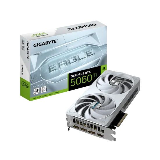 Gigabyte GeForce RTX 5060 Ti EAGLE OC ICE 16GB Graphics Card White