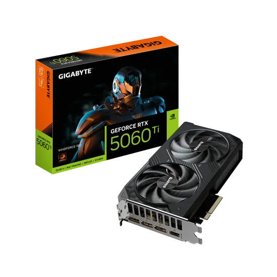 Gigabyte GeForce RTX 5060 Ti WINDFORCE OC 16G Graphics Card Black