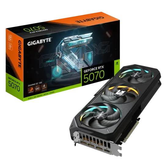 Gigabyte GeForce RTX 5070 GAMING OC 12G GDDR7 Graphics Card Black