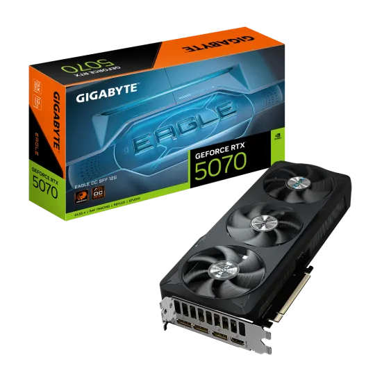 Gigabyte GeForce RTX 5070 Eagle OC SFF 12G GDDR7 Graphics Card Black
