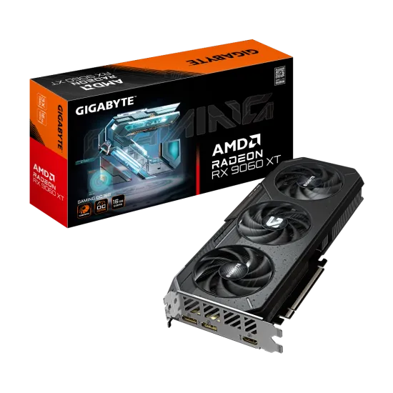 Gigabyte Radeon RX 9060 XT GAMING OC 16GB GDDR7 Graphics Card Black