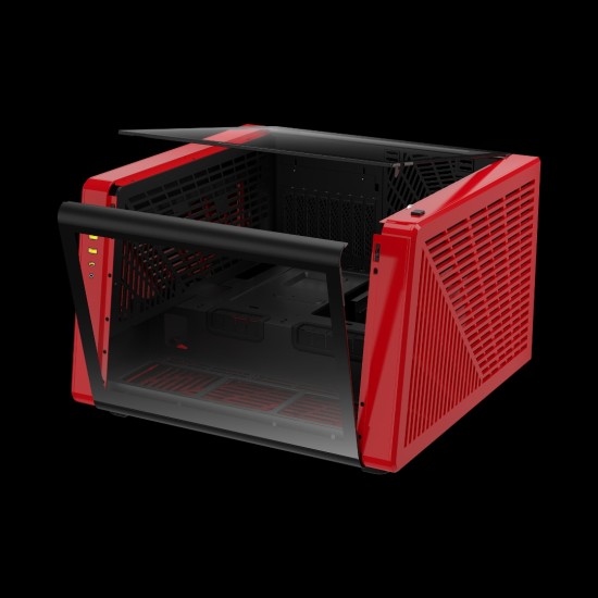 GAMDIAS NESO P1 ARGB Full Tower Gaming Case - Black & Red