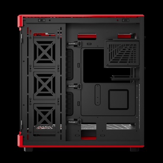 GAMDIAS NESO P1 ARGB Full Tower Gaming Case - Black & Red