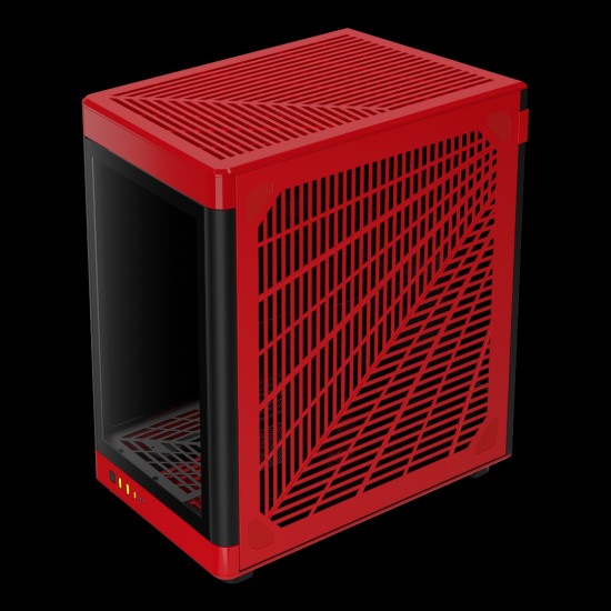 GAMDIAS NESO P1 ARGB Full Tower Gaming Case - Black & Red