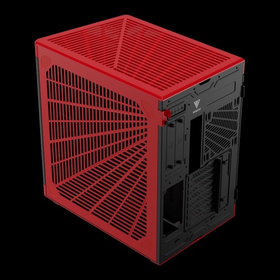 GAMDIAS NESO P1 ARGB Full Tower Gaming Case - Black & Red