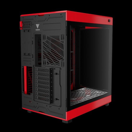 GAMDIAS NESO P1 ARGB Full Tower Gaming Case - Black & Red