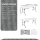 Table FH-183 Home Furniture Office Fold-In-Half Table