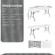 Table FH-183 Home Furniture Office Fold-In-Half Table