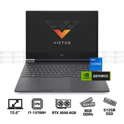 HP VICTUS Laptop Core I7 13th 13700H RTX 3050 6GB, 8GB RAM, 512GB SSD 15.6" Silver (FA1039NE)