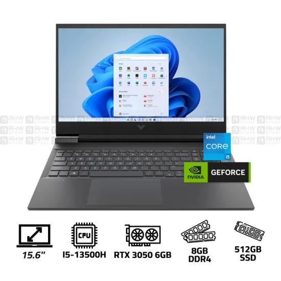 HP VICTUS 15 FA1043NE Laptop Core i5-13500H 8GB DDR4 512 SSD RTX 3050 6GB 15.6" FHD 144Hz Silver