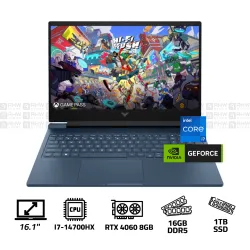 HP VICTUS 16 R1049 Laptop Core I7-14700HX 16GB DDR5 1TB SSD RTX 4060 8GB 16.1" FHD 144Hz Blue