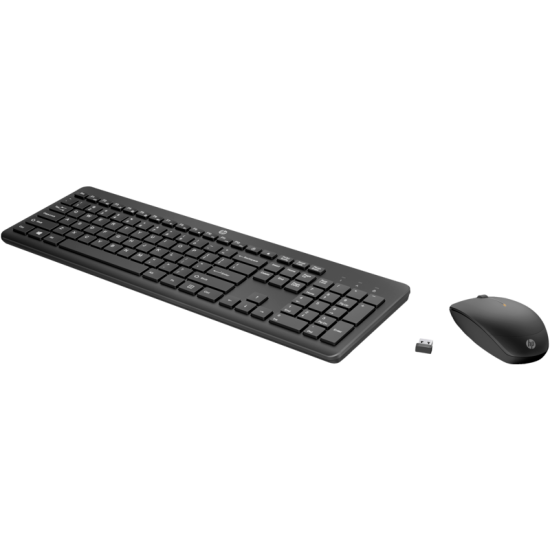 HP 230 Wireless Office Combo Keyboard and Mouse 1600 DPI Black