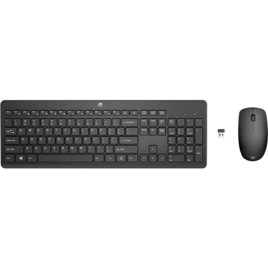 HP 230 Wireless Office Combo Keyboard and Mouse 1600 DPI Black