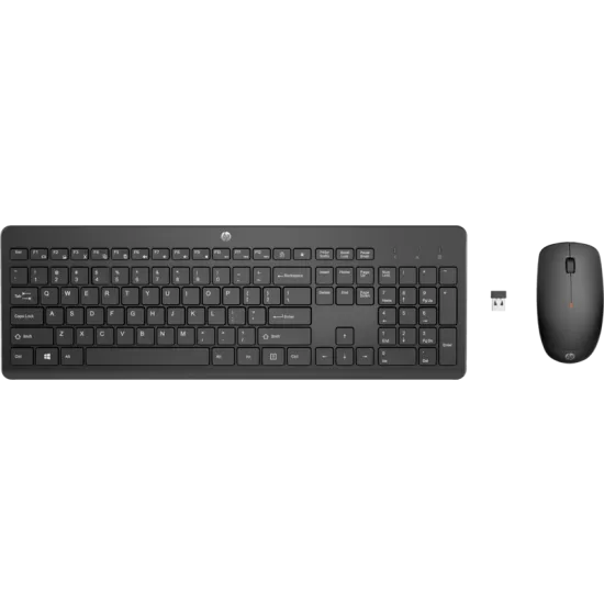 HP 230 Wireless Office Combo Keyboard and Mouse 1600 DPI Arabic English Black