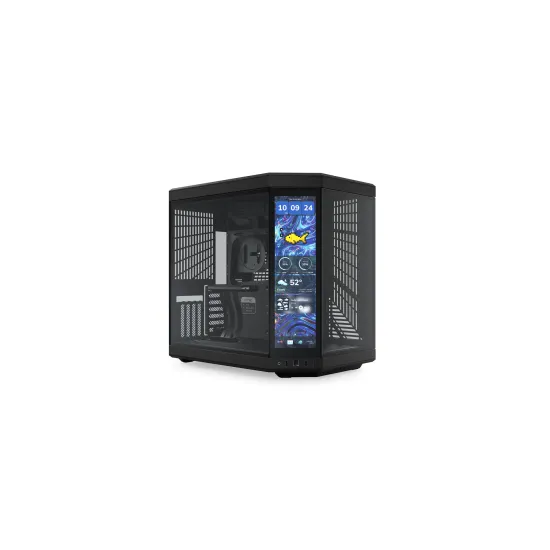 Y70 Touch Infinite Mid Tower Case 2.5K LCD Touch Screen Black