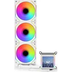 Lian Li Galahad II LCD SL-INF 360 360MM with SL Infinity Fans Liquid Cooler White