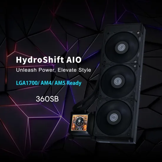 Lian Li Hydro Shift LCD 360S 360MM Liquid Cpu Cooler Black