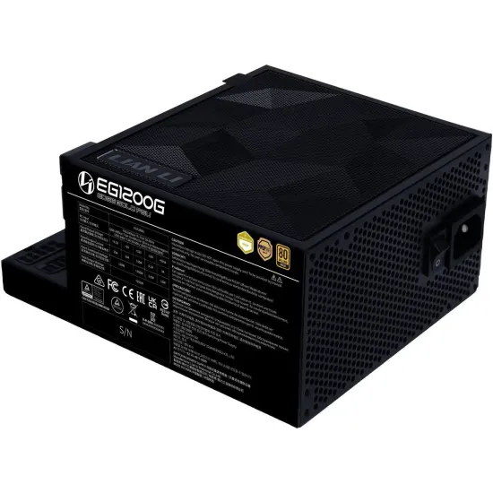 Lian Li Edge Gold EG1200G 1200W 80 Plus Gold PCIe 5.1 ATX 3.1 Full Modular Power Supply Black