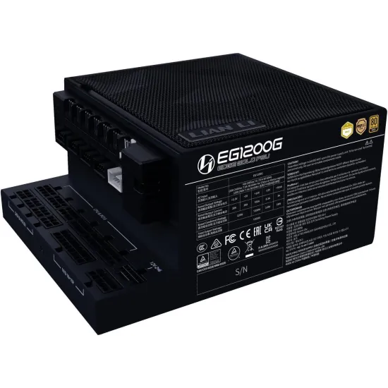 Lian Li Edge Gold EG1200G 1200W 80 Plus Gold PCIe 5.1 ATX 3.1 Full Modular Power Supply Black