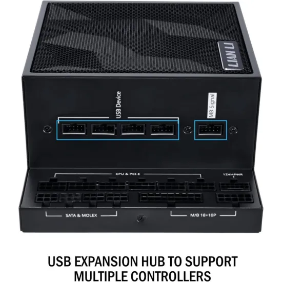 Lian Li Edge Gold EG1300 1300W 80 Plus Platinum PCIe 5.1 ATX 3.1 Full Modular Power Supply Black