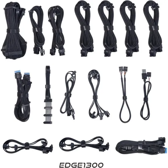 Lian Li Edge Gold EG1300 1300W 80 Plus Platinum PCIe 5.1 ATX 3.1 Full Modular Power Supply Black