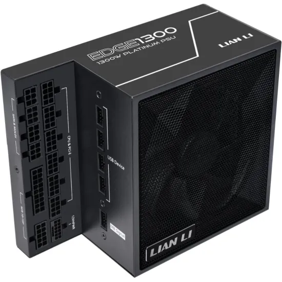 Lian Li Edge Gold EG1300 1300W 80 Plus Platinum PCIe 5.1 ATX 3.1 Full Modular Power Supply Black