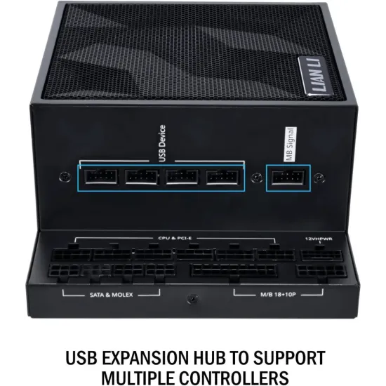 Lian Li Edge Gold EG0850 850W 80 Plus Platinum PCIe 5.1 ATX 3.1 Full Modular Power Supply Black