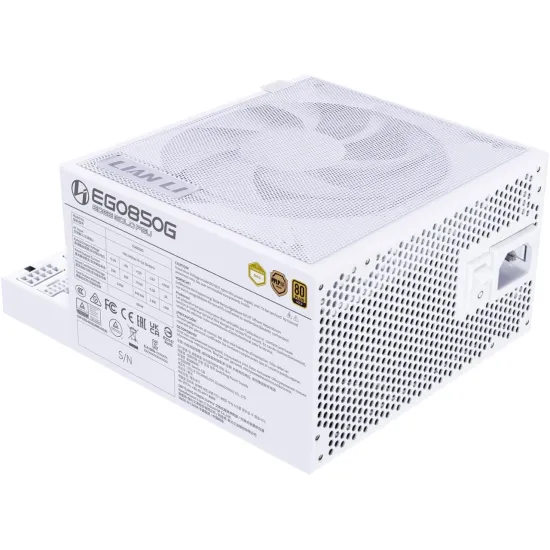 Lian Li Edge Gold EG0850G 850W 80 Plus Gold PCIe 5.1 ATX 3.1 Full Modular White Power Supply