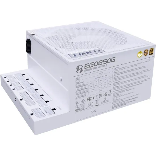 Lian Li Edge Gold EG0850G 850W 80 Plus Gold PCIe 5.1 ATX 3.1 Full Modular White Power Supply