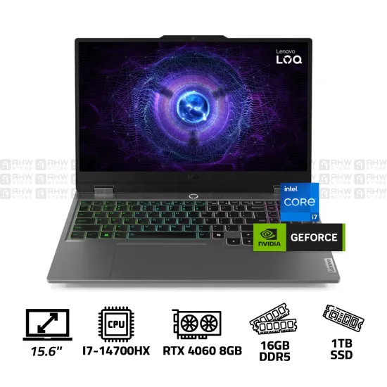 Lenovo LOQ 15IRX9 Core I7-14700HX 16GB DDR5 1TB SSD RTX 4060 8GB 15.6" FHD 144Hz 2Y Warranty