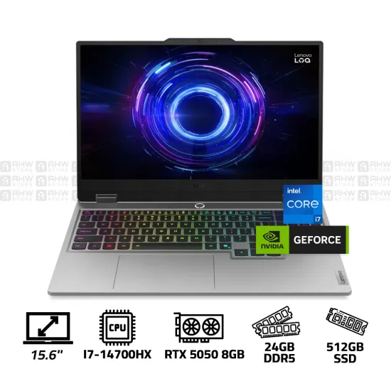 Lenovo LOQ 15IRX10 Core I7-14700HX 24GB DDR5 512GB SSD RTX 5050 8GB 15.6" FHD 144Hz 2Y Warranty