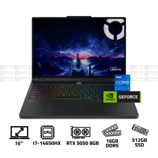 Lenovo Legion Pro 5 16IRX Core I7-14650HX 16GB DDR5 512GB SSD RTX 5050 8GB 16" FHD 144Hz 2Y Warranty