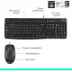 Logitech MK120 Wired Keyboard and Mouse Combo for Windows, English & Arabic Keys Optical Wired Mouse, Full-Size Keyboard, USB Plug-and-Play, Compatible with PC, Laptop - Black