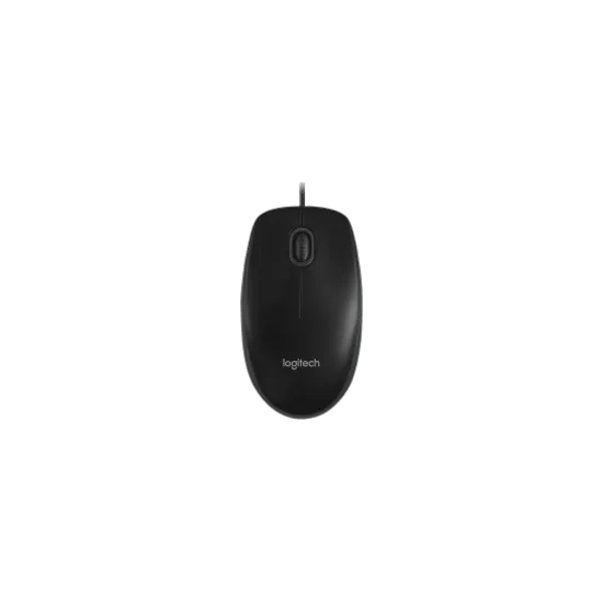 Logitech MK120 Wired Keyboard and Mouse Combo for Windows, English & Arabic Keys Optical Wired Mouse, Full-Size Keyboard, USB Plug-and-Play, Compatible with PC, Laptop - Black