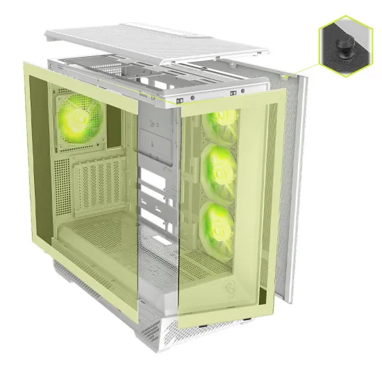 MSI MAG PANO 130R PZ Mid Tower Case 4 Fan ARGB White