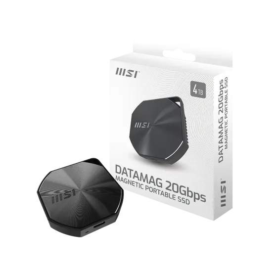 MSI DATAMAG 20Gbps Magnetic Portable External SSD 2TB USB 3.2
