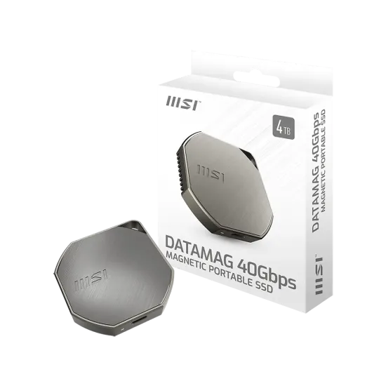 MSI DATAMAG 40Gbps Magnetic Portable External SSD 1TB USB4