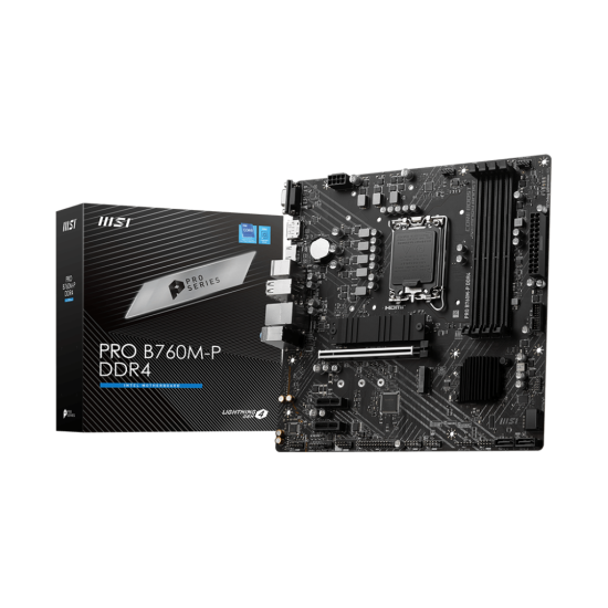 MSI PRO B760M-P DDR4 LGA1700 Micro ATX Motherboard