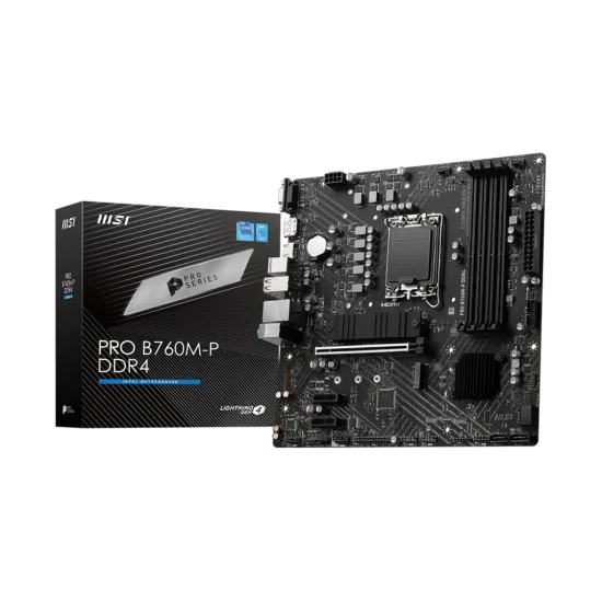 MSI PRO B760M-P DDR4 LGA1700 M-ATX Motherboard Black