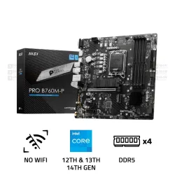 MSI PRO B760M-P DDR5 LGA1700 M-ATX Motherboard Black