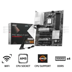 MSI PRO B840-P WIFI DDR5 AM5 ATX Motherboard Black