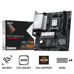MSI PRO B850M-G DDR5 AM5 M-ATX Motherboard