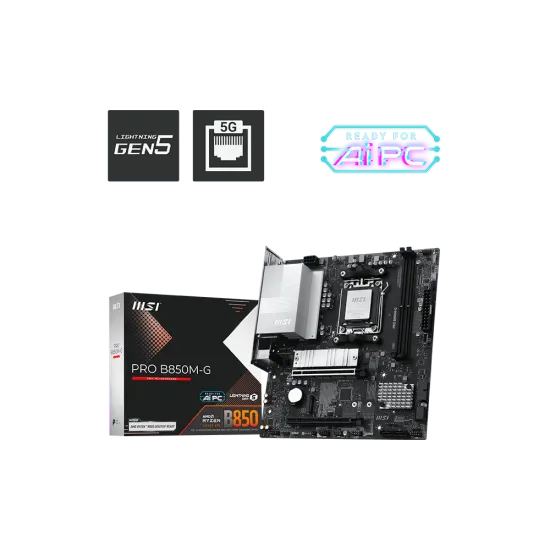 MSI PRO B850M-G DDR5 AM5 M-ATX Motherboard