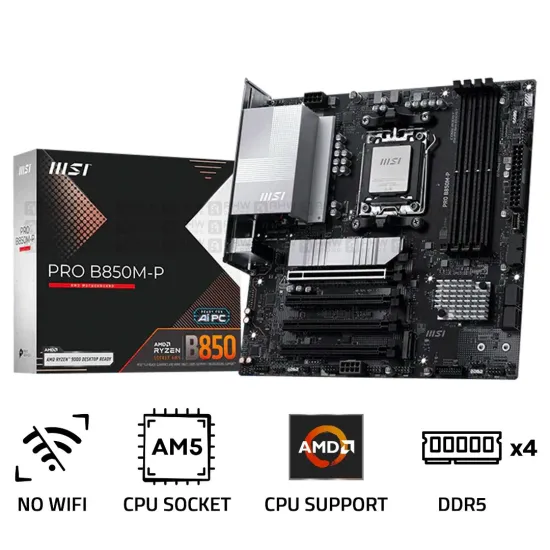 MSI PRO B850M-P DDR5 AM5 M-ATX Motherboard
