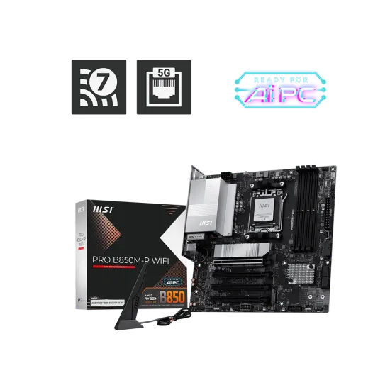 MSI PRO B850M-P WIFI DDR5 AM5 M-ATX Motherboard