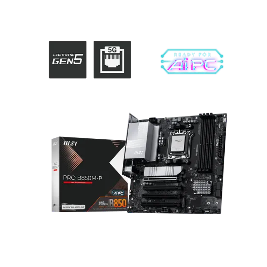 MSI PRO B850M-P DDR5 AM5 M-ATX Motherboard