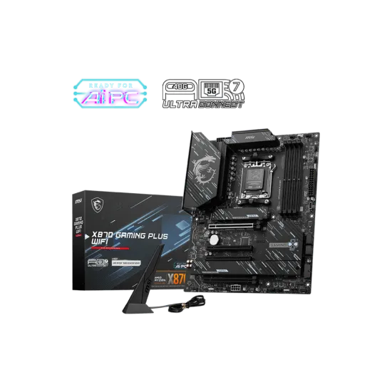 MSI X870 GAMING PLUS WIFI DDR5 AM5 ATX Motherboard Black