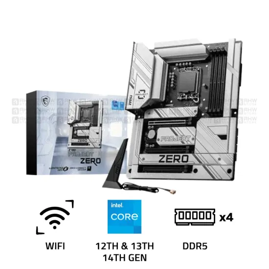 MSI Z790 PROJECT ZERO DDR5 LGA1700 ATX Motherboard White