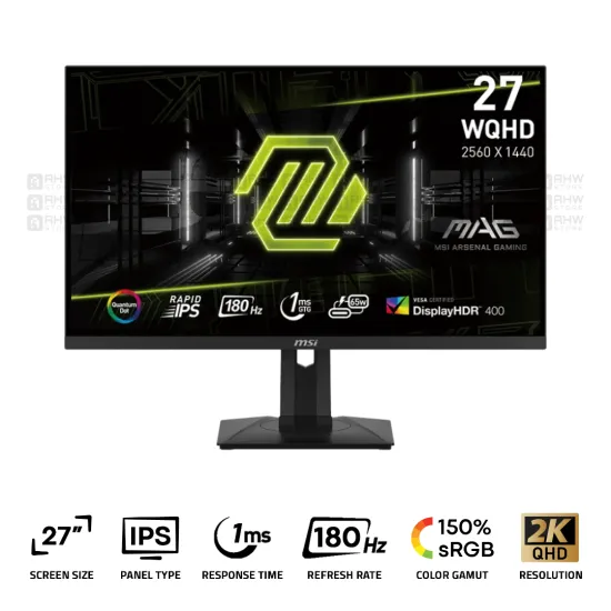 MSI MAG 274QRF QD E2 Gaming Monitor 27 Inch Rapid IPS 2K 180Hz 1Ms GTG Black